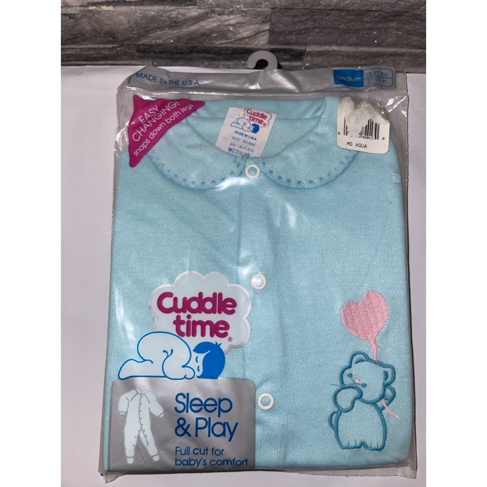 Vintage Cuddle Time "Sleep & Play" baby outfit size M new in package